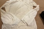 Finery cream top with dramatic sleeves