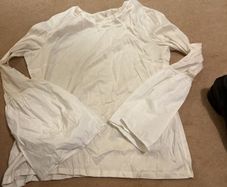 Finery cream top with dramatic sleeves