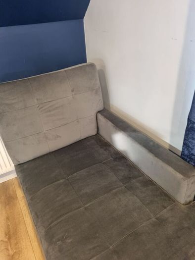 Grey Velvet Chaise