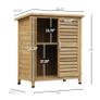 NEW SALE | Garden Shed Wooden Garden Storage Shed 2 Door Unit Solid Fir Wood Garage Tool Organisation Cabinet 87L x 46.5W x 96.5Hcm Image 3