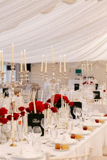 Wedding table vases and candleholders