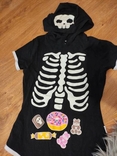 Littleforbig skeleton glow in the dark bodysuit romper