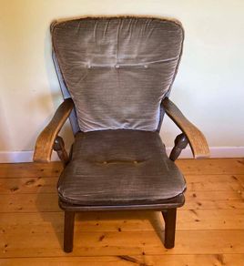 Vintage Upholstered Wooden Armchair | Excellent Condition