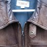 Mans brown leather coat Image 3
