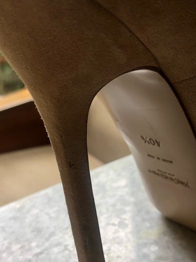 YSL nude suede Tribtoo pumps