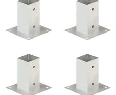 Post Anchors 4 pcs Galvanised Metal 71 mm