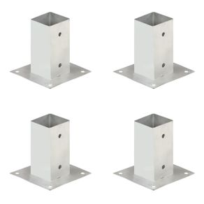 Post Anchors 4 pcs Galvanised Metal 71 mm