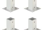 Post Anchors 4 pcs Galvanised Metal 71 mm