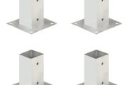 Post Anchors 4 pcs Galvanised Metal 71 mm