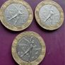 Vintage 1960-90s French Franc Coin Lot Mixed Denominations (10 1, and 1/2 Francs) Image 3