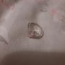 pink heart stone silver ring Image 4