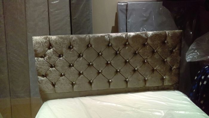 Monaco truffle bed frame and mattress