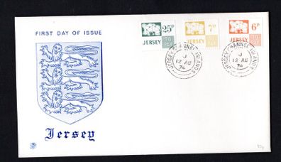 1974 Jersey 6p, 7p and 25p Postage Due Stamps First Day Cover (FDC)