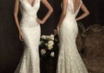 Allure bridal wedding dress ivory lace and silk fabulous detailing