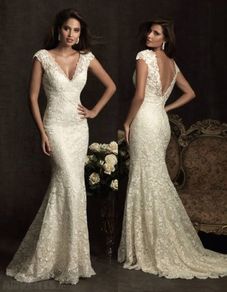 Allure bridal wedding dress ivory lace and silk fabulous detailing