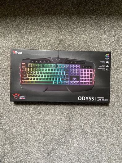 Trust GXT Odyss Semi-Mechanical Gaming Keyboard - RGB - Brand New Boxed (UK Layout)