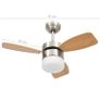 Ceiling Fan with Light and Remote Control 76 cm Light Brown Image 2