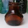 66 - Beautiful Vintage 4oz Bovril Dark Brown Glass Embossed Letters Jar Image 4