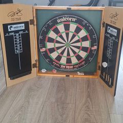 Dart Board and Cabinet