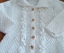 Brand new hand knitted baby cardigans and hooded jackets