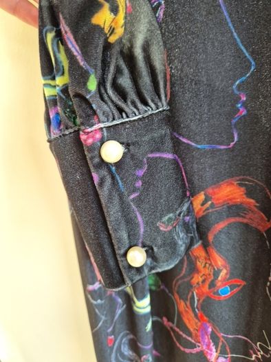 Joanne Hynes Velvet Dress Colourful Face Print Medium