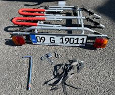 Bike rack towbar mounted for 3 bikes