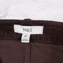 Marks & Spencer Dark Chocolate Brown Corduroy Front Pocket Flared Leg Trousers 20UK/48EU Image 2
