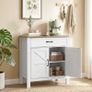 Sideboard, Storage Cabinet with 2 Barn Doors, Drawer and Adjustable Shelf, 77 x 39.3 x 81.5 cm Image 3