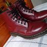 dr martens 1460 8 eye cherry red boots Size 7 eu 41 in excellent condition Image 3