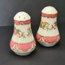 Crown Staffordshire Salt & Pepper Set Lyric Tunis Pink Bone China England Image 3
