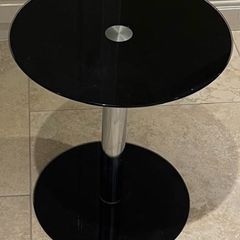 Round Glass Coffee Table, 40cm