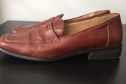 Women's shoes loafers casual moccasins flats real leather white brown size UK 6,5 UK7 EUR40