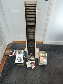 CD HOLDER plus CDs mix 70s 80s 90s