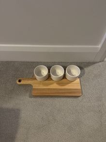 Symphony wooden serving board with bowls