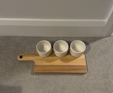 Symphony wooden serving board with bowls