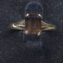 Vintage Birmingham 9ct Gold Smoky Quartz Ring Size 56 Image 6