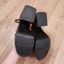 Schuh Black Vegan Leather Strappy Platform Block Heel Sandals 6UK/39EU Image 7