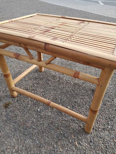 Vintage Bamboo Side Table