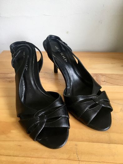 Next leather heeled sandals, uk5