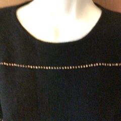 Chaus Rhinestone and Angora Designer Sweater  Size 12