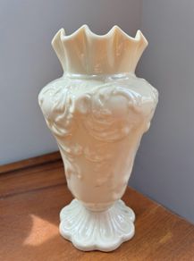 Small White Floral Vase