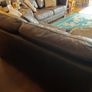 Brown Leather Sofa Set x 3 and 2 Seater Image 4