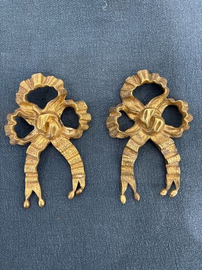 two French Brass Decorative Ribbons