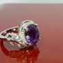 Silver Natural Moroccan Amethyst "Leafy Grace" Ring Image 9