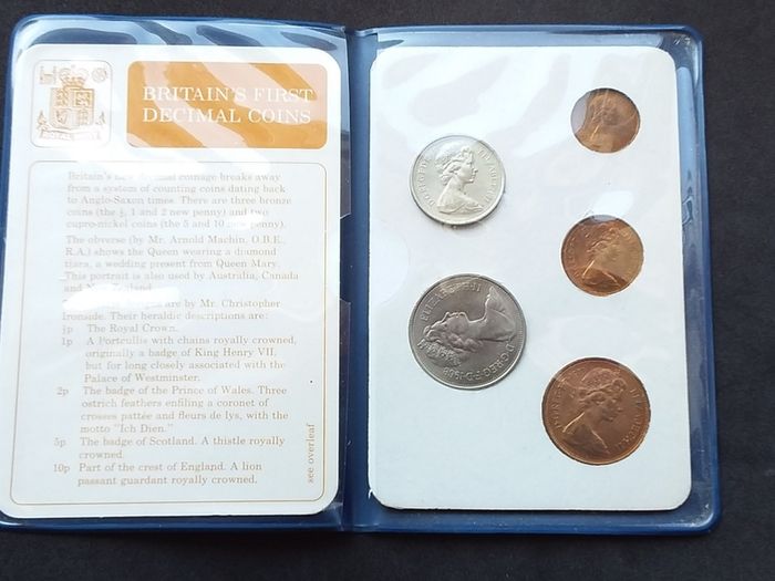Great Britain : Britain's First Decimal Coins Set