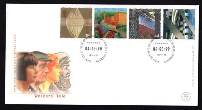1999 Great Britain Millennium Projects The Workers' Tale Commemorative Stamps Royal Mail Addressed First Day Cover (FDC)