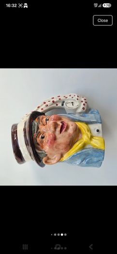 Vintage Ceramic Artful Dodger Character Jug Dickens Series Staffordshire