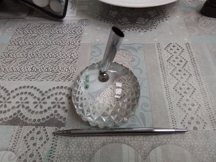 Crystal paper weight pen