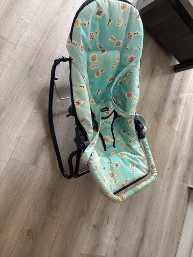 Mothercare Baby Bouncer Rocker - Light Blue Animal Print
