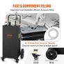 30 Gallon Fuel Caddy, Gas Storage Tank & 4 Wheels, with Manuel Transfer Pump, Gasoline Diesel Fuel Container for Cars, Lawn Mowers, ATVs, Boats, Image 4